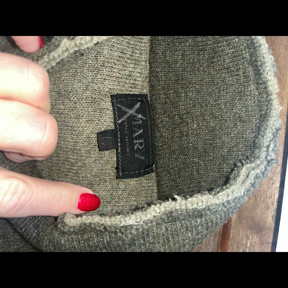 Italy Italian Wool Military jacket fitted button Sweater coat warm coz… - Picture 5 of 14